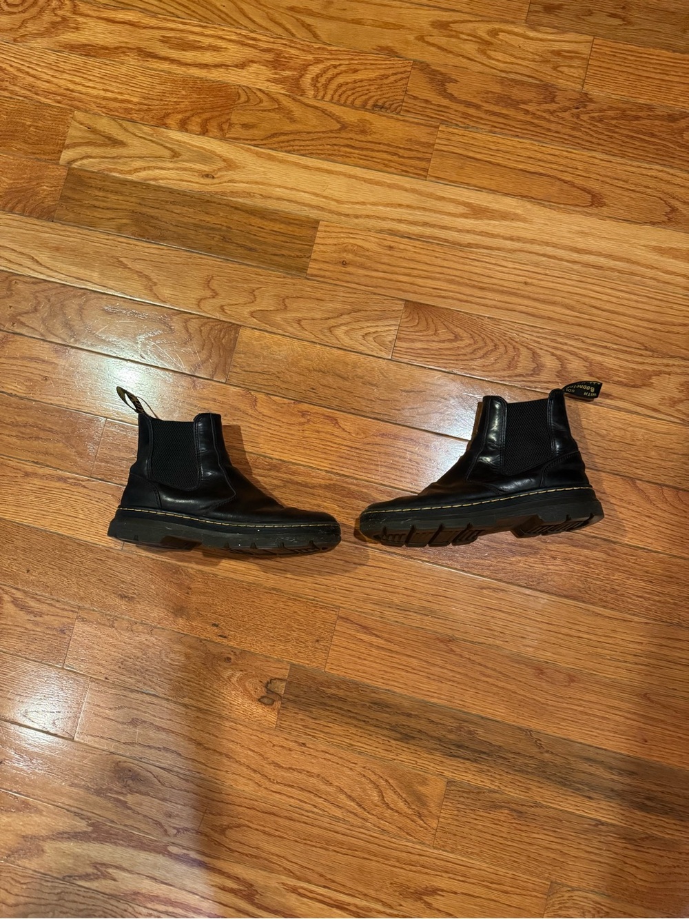 Dr. Martens Embury Leather Boots Womens US 8 EU 39 Black Slip On Unisex Chelsea
